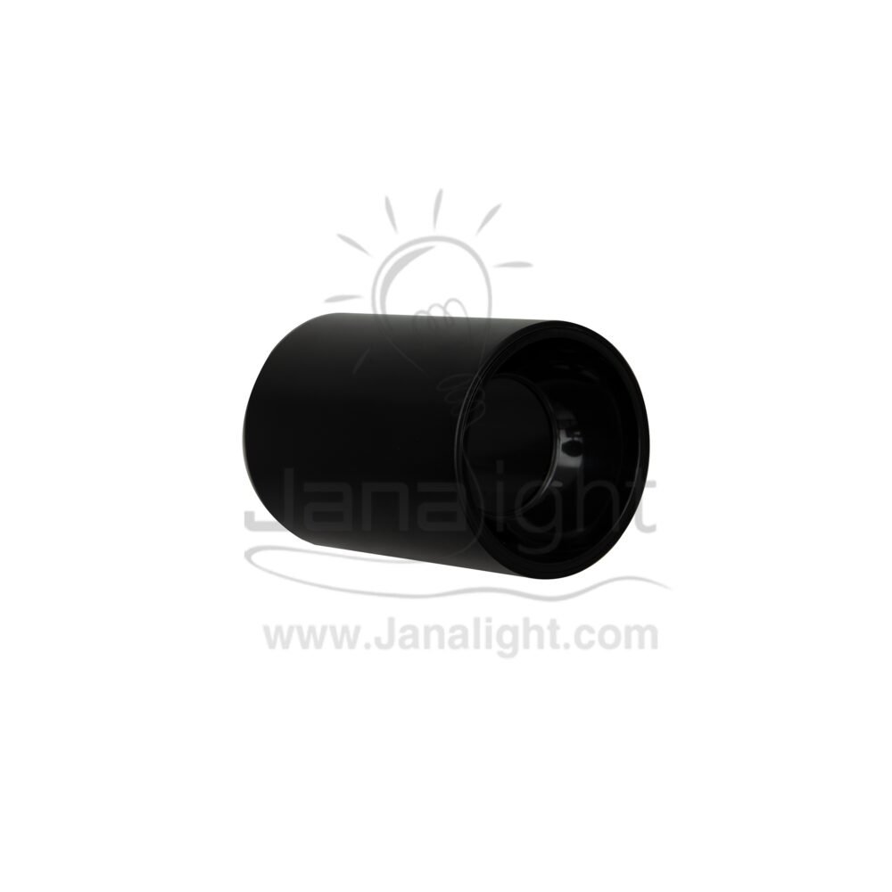 فريم سبوت سلندر فارغ مدور اسود قلب اسود بلاستك cylinder downlight frame plastic black-back